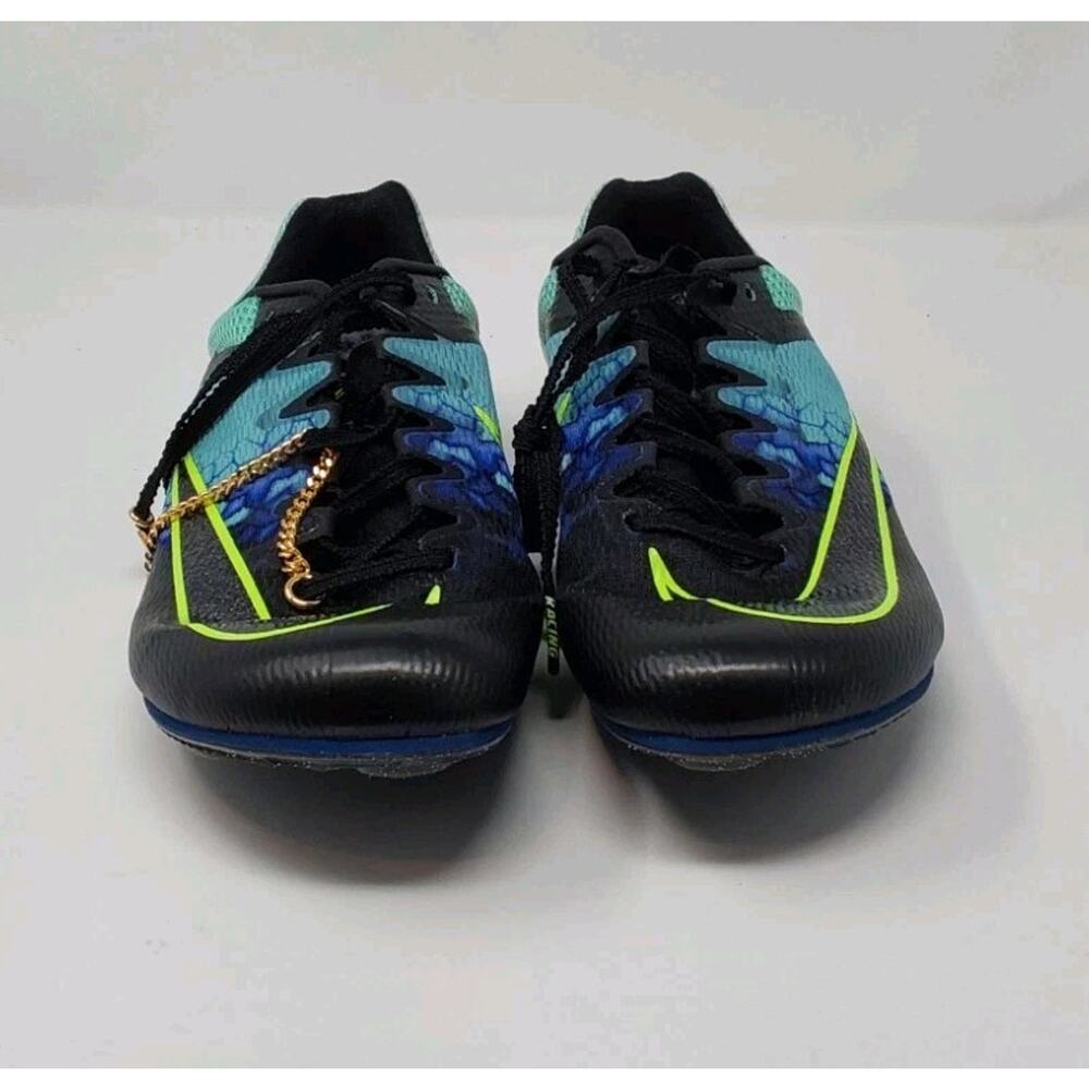 Nike Zoom Rival Sprint Track Spikes Black Green Blue Sz 7 Women/5.5 Men - Picture 2 of 16